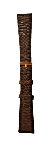 Ladies Brown Textured Genuine Leather Watch Band 5.75 in x .75 in Made In USA - Picture 4 of 5