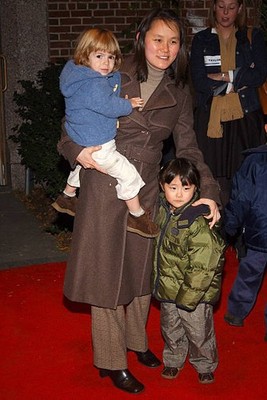 Soon Yi Previn with son and daughter at Book Release Party For Phi- Old Photo 4
