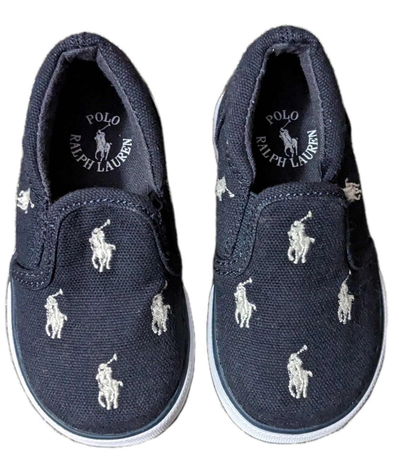 Toddler Shoe POLO RALPH LAUREN BAL HARBOUR REPEAT Sz 5 Pony Logo Navy Blue READ
