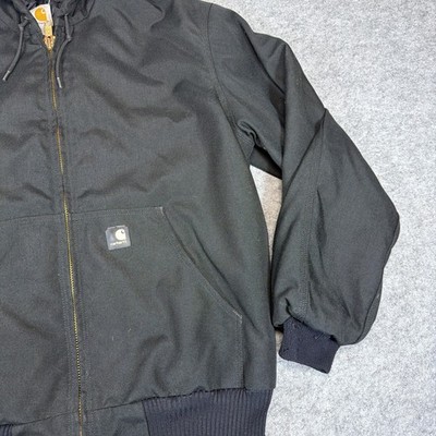 Carhartt ジャケット Carhartt Black Hooded Jacket J133 Men's Sz L Workwear Fullzip
