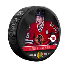 Denis Savard Chicago Blackhawks NHL Alumni Souvenir Hockey Puck