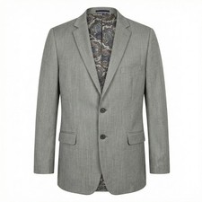 Lauren Ralph Lauren Blazer Jacket Paisley Lined Sport Coat Men 44R Gray
