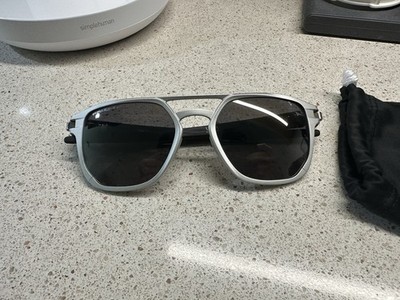 Oakley Latch Alpha Polarized Sunglasses Matte Silver/Prizm Black OO4128-0153