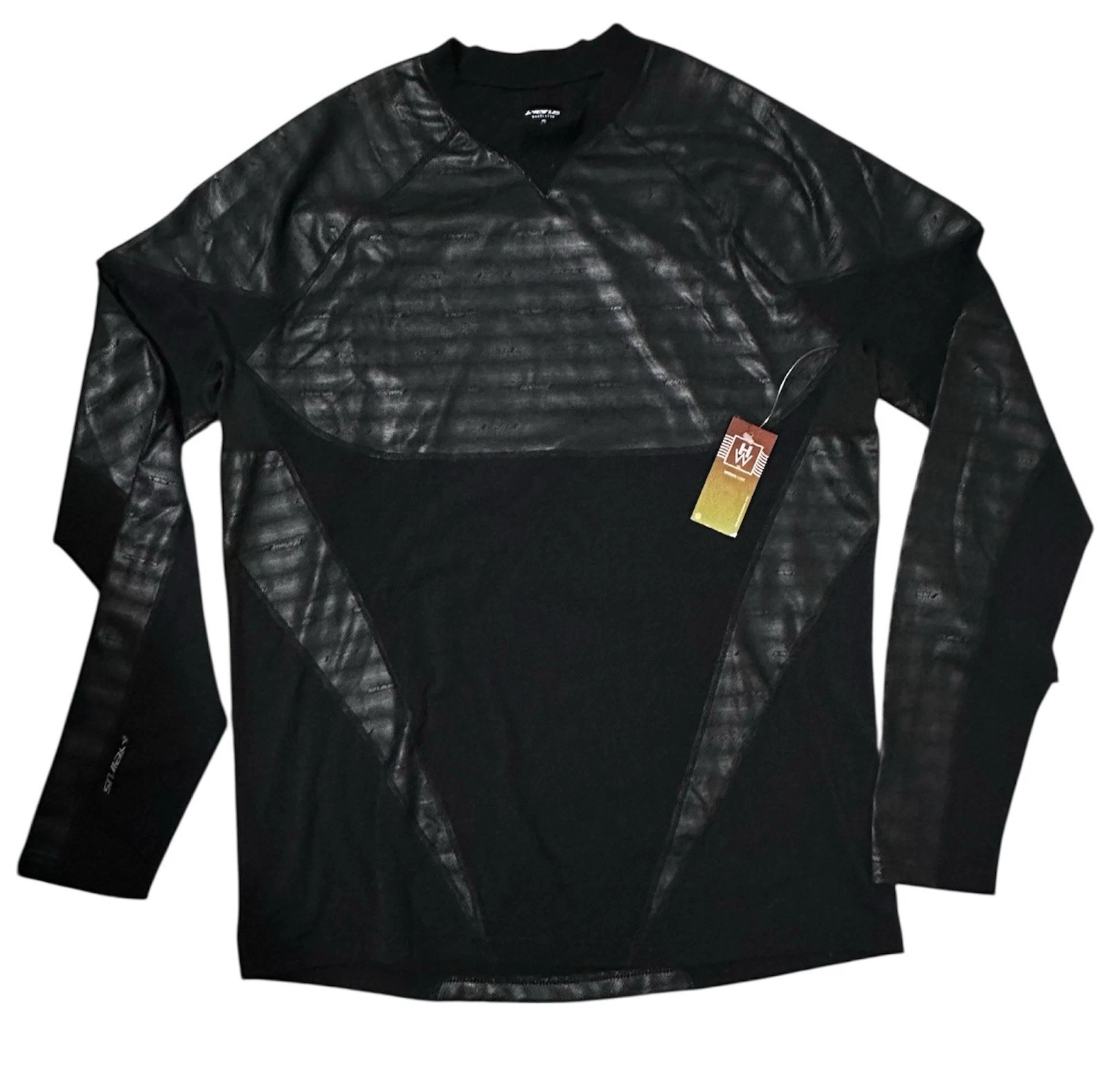 Seirus Men's Heatwave Mapped Base Layer Long Sleeve Crew Top, Size Large, Black