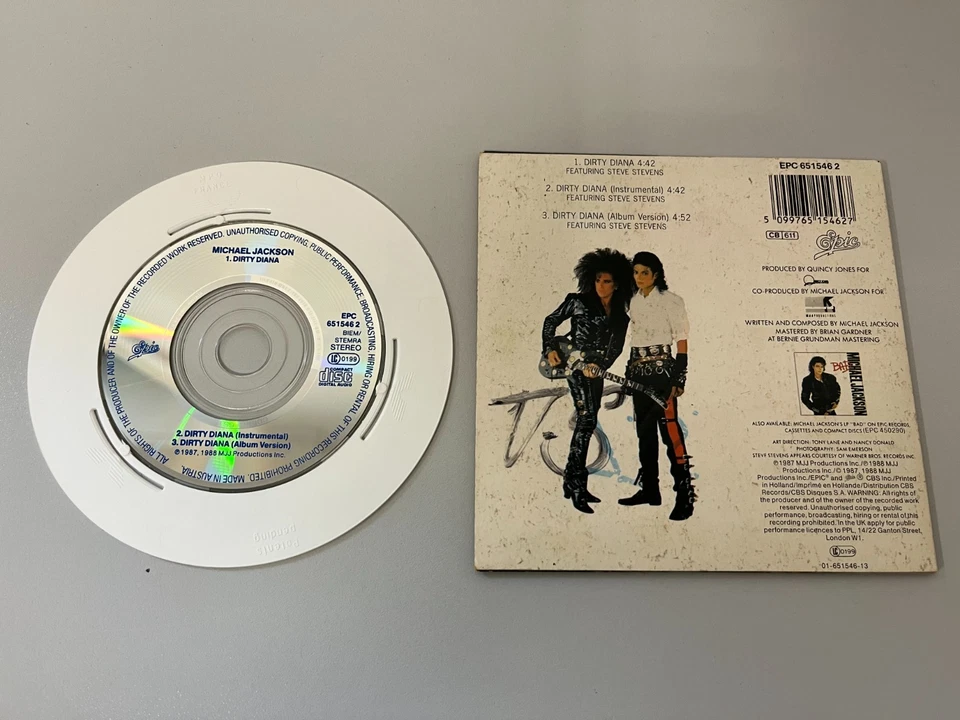 Michael Jackson – Dirty Diana - 3" Mini CD Single © 1988 - Bild 2 von 2