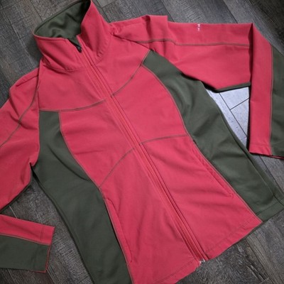 Columbia Jacket Womens Size Large Melon & Green Titanium Omni-Wick Soft Shell 