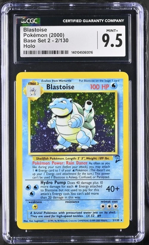 Blastoise Pokémon TCG Grade 9.5 Individual Collectible Card Game