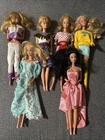 LOT OF 6 VINTAGE MATTEL BARBIE DOLLS W/Clothes Marked 1966 Body & Unmarked Neck