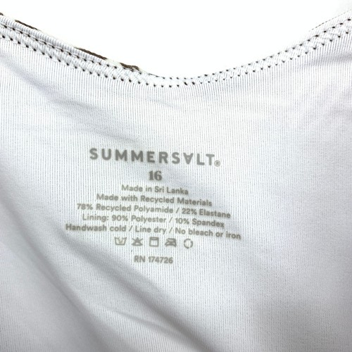Summersalt The Perfect Wrap One Piece Swimsuit Womens Sz 16 Lines In The Sand - Picture 5 of 5