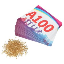 Running Bib Number 7x6 Inch, 51-100 Shadow Waterproof Competitor Number