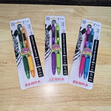 Zebra Pen Lot Retractable Ballpoint Pens, Vibrant Colors 1.0mm Z-Grip Medium