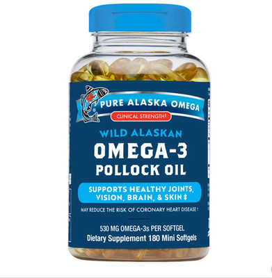 Pure Alaska Omega-3 500 mg. EPA+DHA, 180 Softgels * FAST SHIPPING *