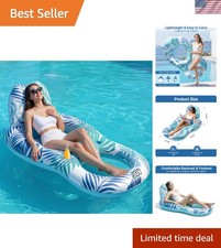 Pool Floats for Adults,Inflatable Chair Lounger Floaties with Drink Holder,Tr...
