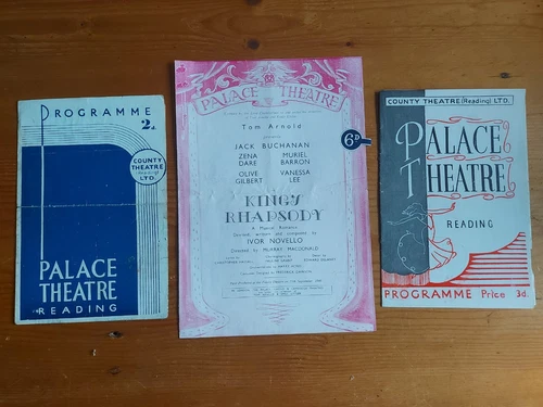 3 x Vintage Programmes - Palace Theatres London and Reading - 1940s