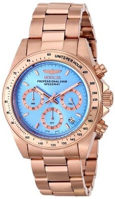 Invicta Speedway Chronograph Blue Dial Rose Gold-plated Ladies Watch 16658