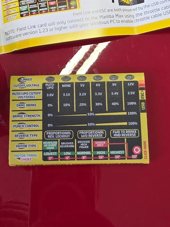 Castle Quick Field Programmierkarte für Castle Brushless Sets Neu in Verpack - Bild 3 von 4