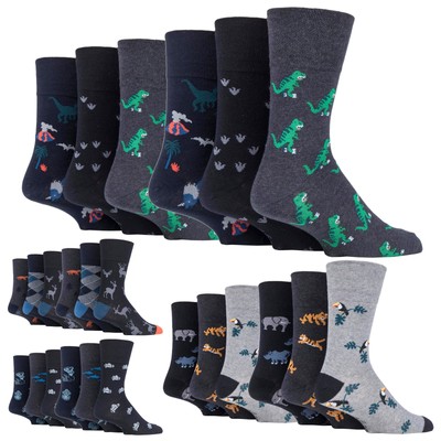 Nicht elastische Herrensocken von Sock Shop Gentle Grip - 6er Pack Baumwolle Soft Top Socken