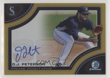 2015 Bowman Chrome Prime Position Gold Refractor 19/50 DJ Peterson Auto 2f9