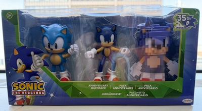 #ad Jakks Pacific Sonic the Hedgehog 35th Anniversary 3 Pack 16 bit Classic READ $52.00