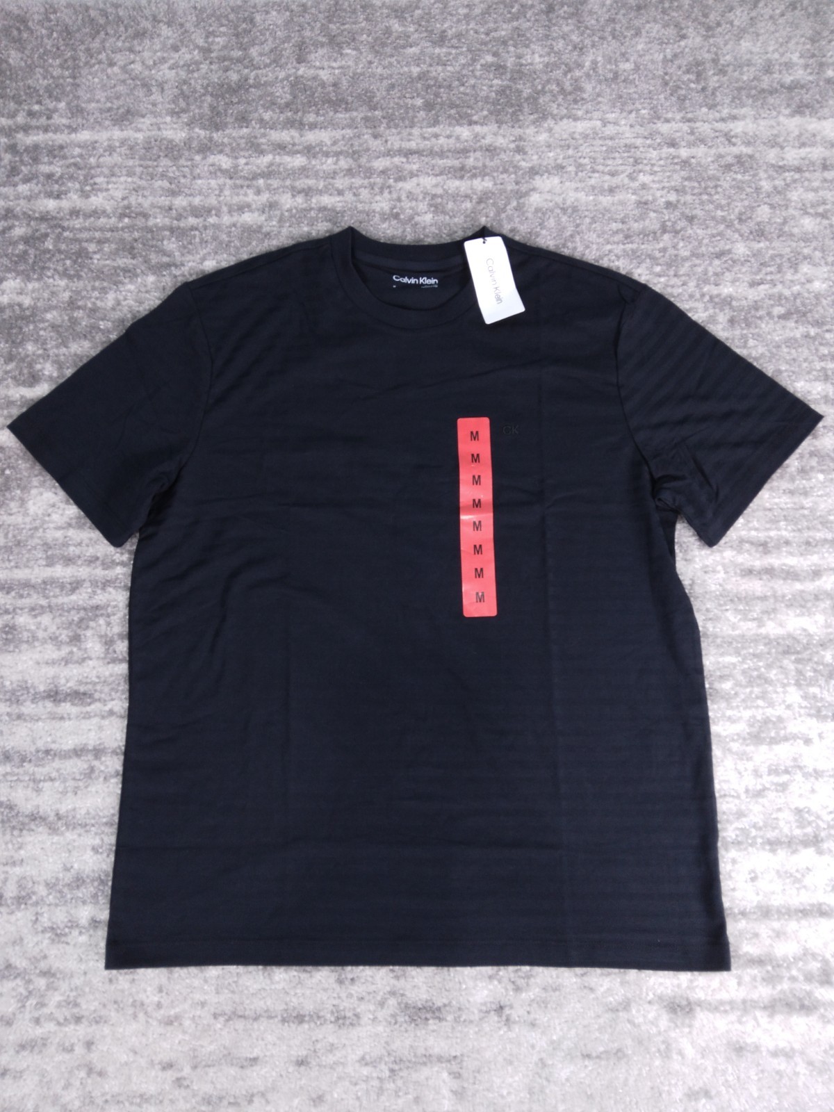 Calvin Klein Shirt Men's Black Medium Crew Neck Short Sleeve Dress Tee