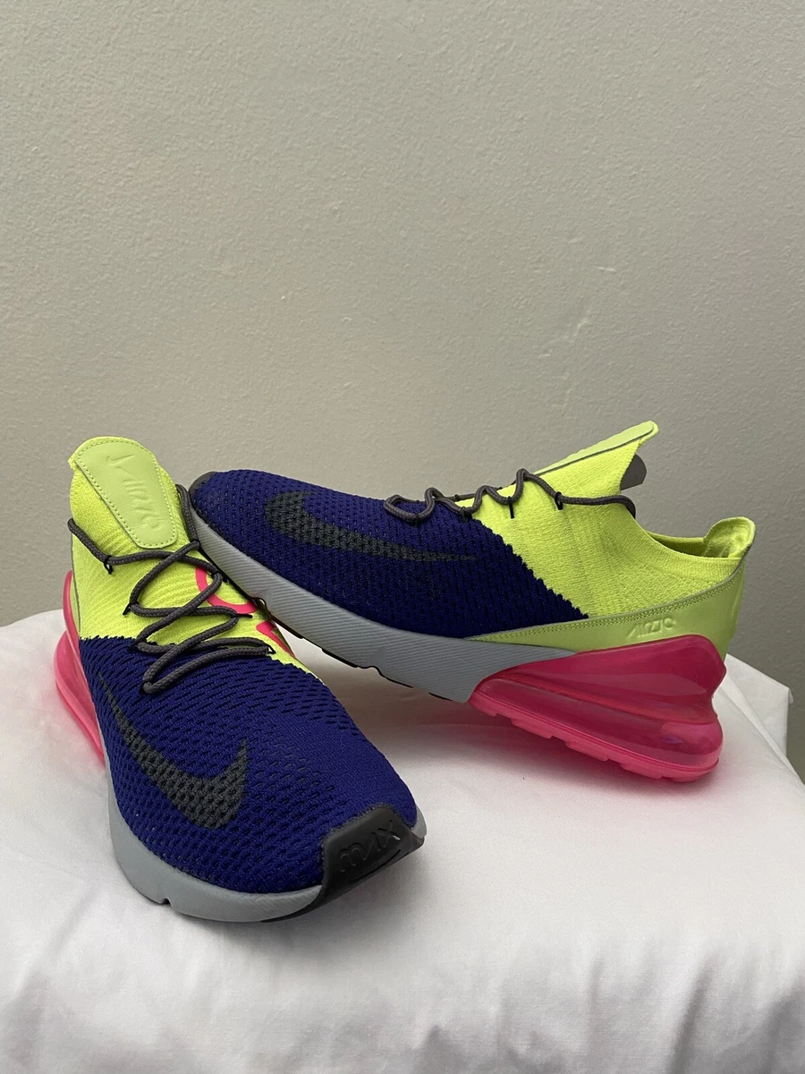 Opblazen Zuivelproducten dividend Nike Air Max 270 Flyknit Men&#039;s Size 10 Blue Pink Green Volt  [A01023-501] | eBay