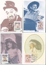 1989 STAGE & SCREEN DECIMAL STAMP MAXICARD SET NEW #109