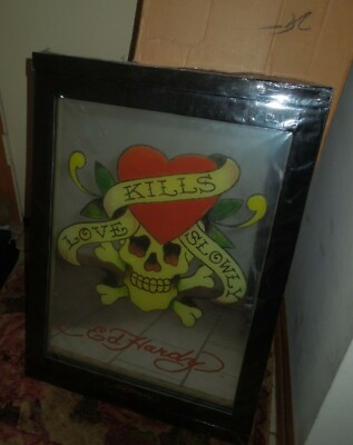 カバー付⭐️1934年 A.E.マルティ 挿絵『誘惑者』LE SEDUCTEUR NIP Ed Hardy Life Love Kills Slowly 20x26 Bar Mirror Pub Mirror | eBay