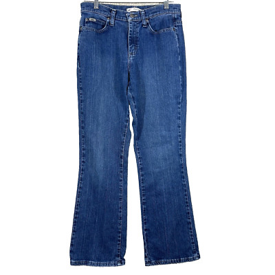 Lee Relaxed Bootcut At The Waist Jeans Women 6 Short 30x29 Blue Denim Logo