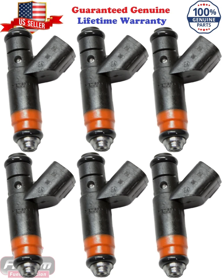6pcs 04591657AA Dodge 2000 2.7L Chrysler Concorde Flow Matched Fuel Injectors - Image 2 of 3