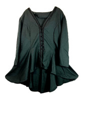 1x Costume - Edwardian Walking Travel Jacket Black Peplum C 1900 XL