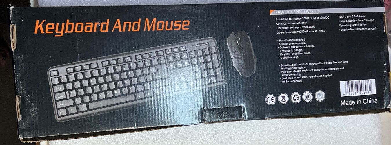 New Keyboard And Mouse USB Connection