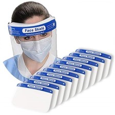 10-PACK FACE SHIELD REUSABLE PROTECTION MASK COVER INDUSTRY SAFETY ANTI SPLASH