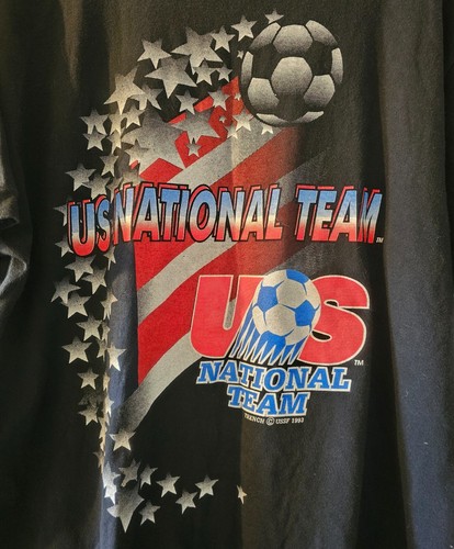 Vintage 1993 US National Soccer Team Trench Tshirt Sz XL - Picture 5 of 7