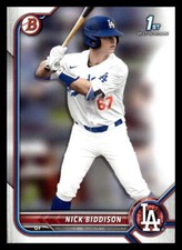 2022 Bowman Draft Nick Biddison #BD-165 Los Angeles Dodgers