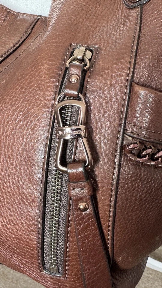 makowsky Women’s Brown Color Leather Handbag - Image 3 of 4