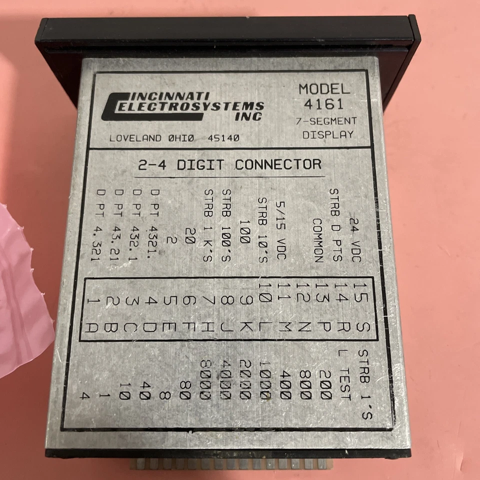 CIncinnati Electrosystems Model 4161-2-5 Panel Display + Warranty! - Image 2 of 4