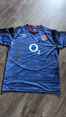 HERREN UMBRO RUGBY UNION ENGLAND 2020/2021 AWAY BLAU SHIRT TRIKOT GR XL