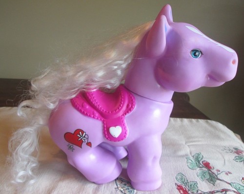 My Little Pony FAKIE Cabbage Patch LARGE Lavender Sitting CPK Hearts White - Picture 9 of 10