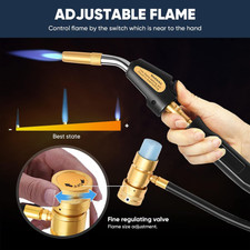 Torcia Bruciatore Gas Butano Cannello Accensione Saldatura Lanciafiamme 125 - Foto 10