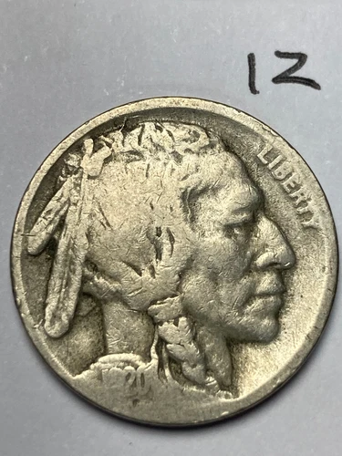 1920-D  BUFFALO NICKEL, "GOOD" condition, #12