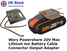 Worx Powershare 20V Max Li-ion Battery Adaptor Connector Output 20v DIY