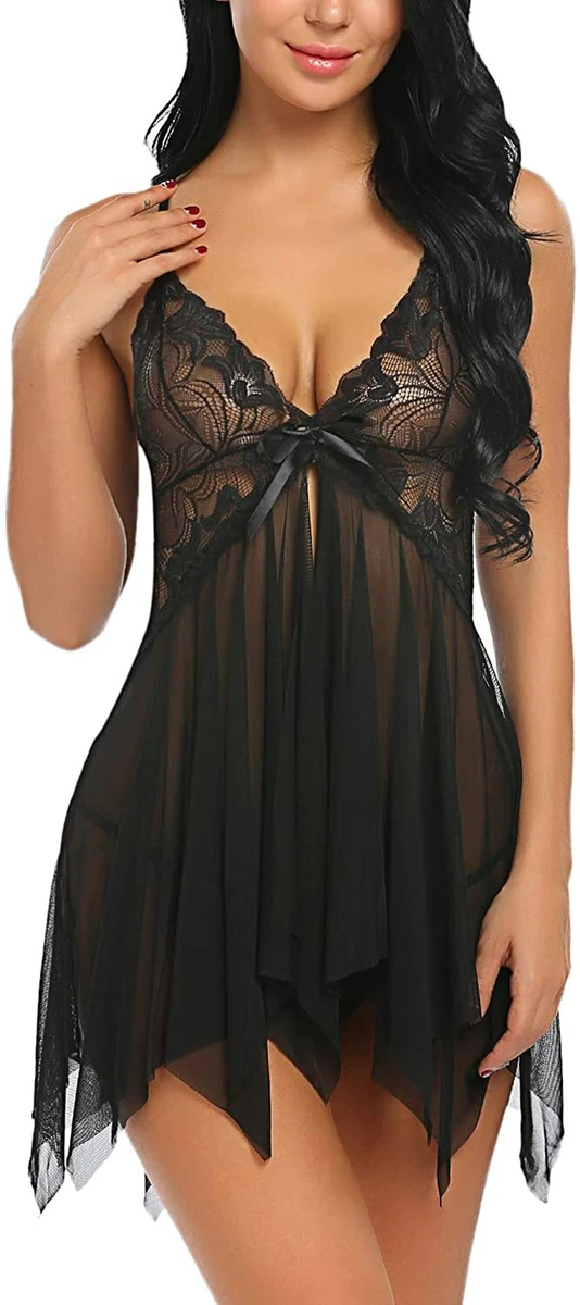 Avidlove Lingerie for Women Lace Babydoll Sleepwear Boudoir