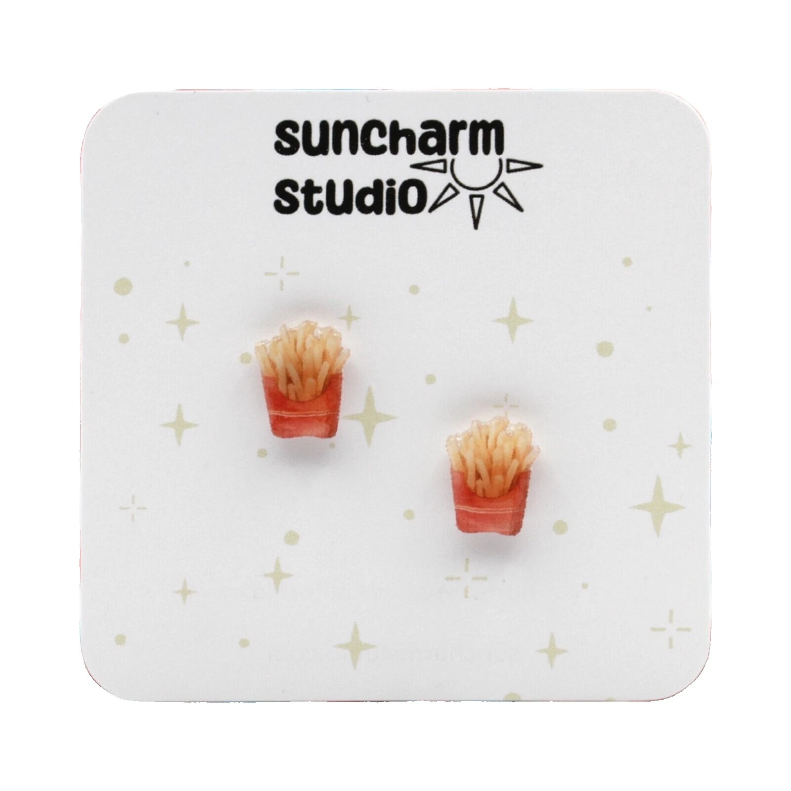 Модные серьги-гвоздики с едой и напитками