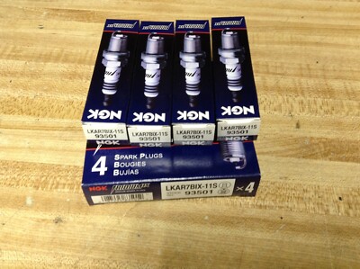 Spark Plugs (4) NGK 93501 (LKAR7BIX-11S) for HONDA NISSAN TOYOTA