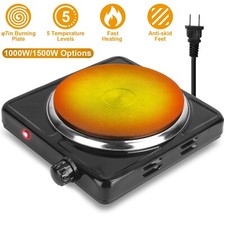 1500W Electric Single Burner Portable Heating Hot Plate Stove Non-Slip Hot Stove