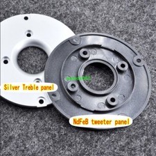 2pcs Silver/Black Tweeter panel Treble fixing plate HiFi Audio decoration plate