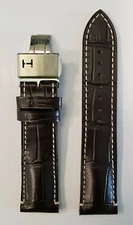 Original Hamilton 22mm RailRoad H406150 H406160 Brown Leather Watch Band Strap