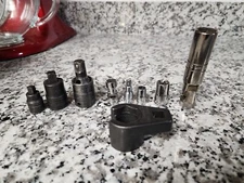 Snap-On Tools 9PC Assorted Sockets Reducer Adapter, Swivel, Spark Plug, Crowfoot