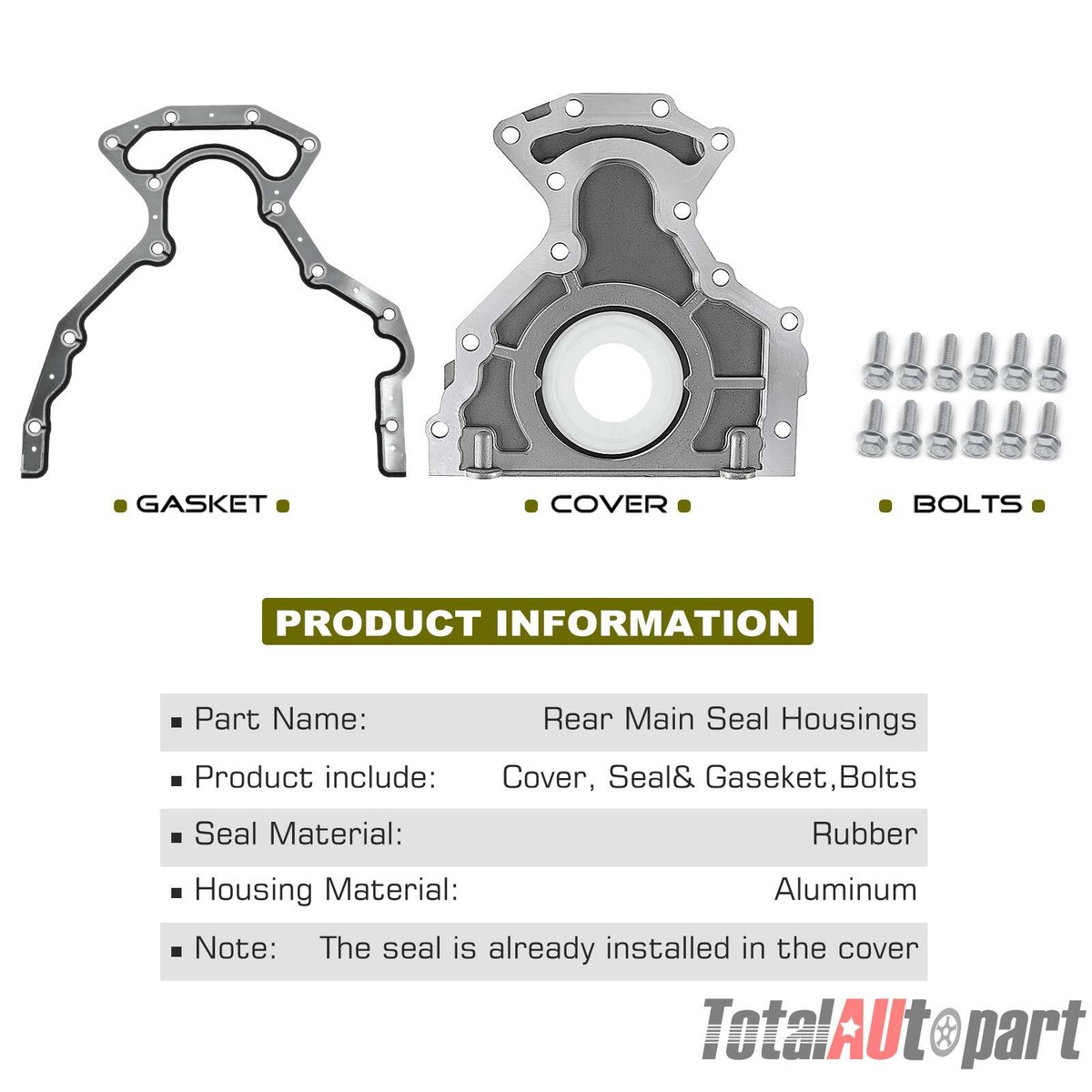 Rear Main Seal Kit For Chevy GMC 4.8 5.3 5.7 6.0 6.2 635-518 12633579 12639250 - Foto 2