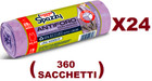 360 SACCHI SPAZZATURA DOMOPAK SPAZZY ANTIFORO 52x54CM LAVANDA CON MANICI 28L